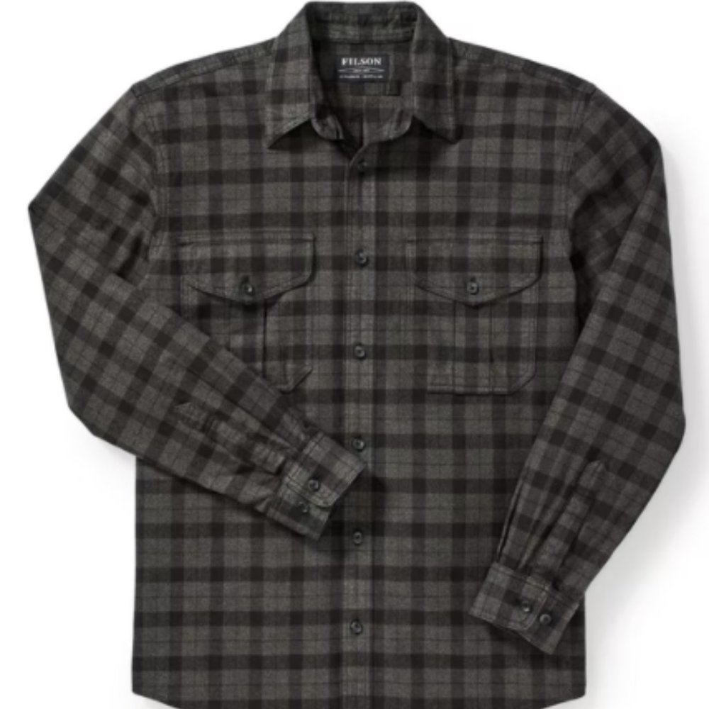 Filson Alaskan Guide Shirt - XL -  Heather Gray/Black Plaid  Brand New with Tags